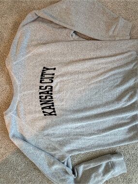 Kansas City Grey Knit Sweatshirt